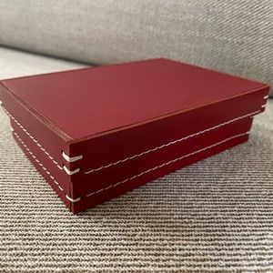 Arte & Cuoio Made in Italy red leather box